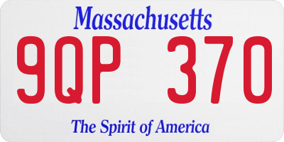 MA license plate 9QP370
