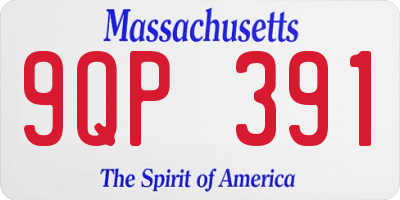MA license plate 9QP391