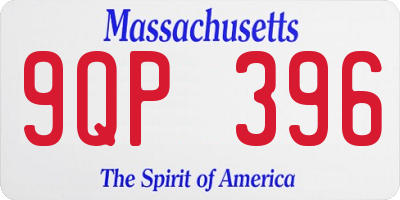MA license plate 9QP396