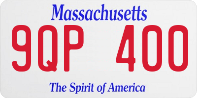 MA license plate 9QP400