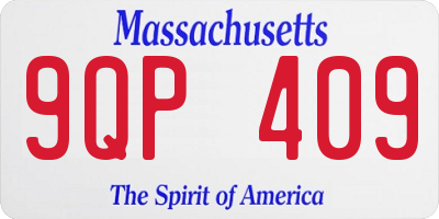 MA license plate 9QP409