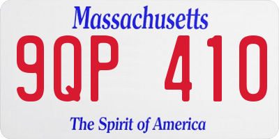 MA license plate 9QP410