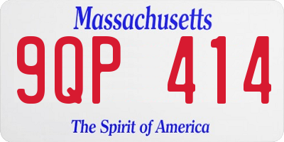 MA license plate 9QP414