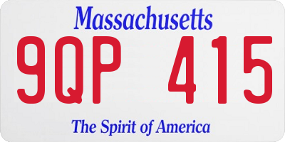 MA license plate 9QP415