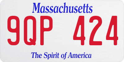 MA license plate 9QP424