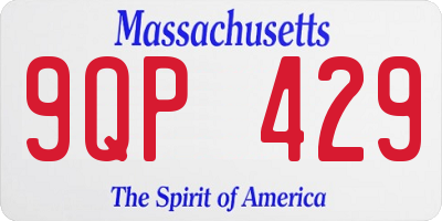 MA license plate 9QP429