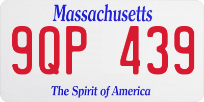 MA license plate 9QP439