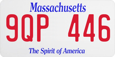 MA license plate 9QP446