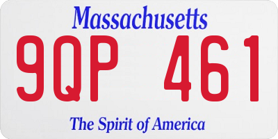 MA license plate 9QP461