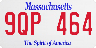 MA license plate 9QP464