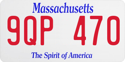 MA license plate 9QP470