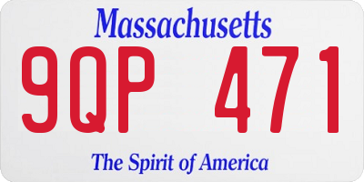 MA license plate 9QP471