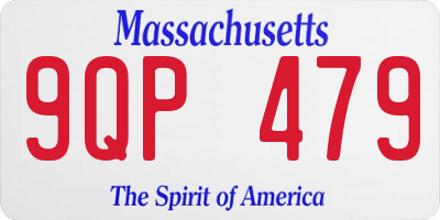 MA license plate 9QP479