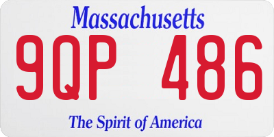MA license plate 9QP486