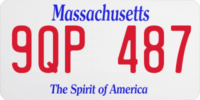 MA license plate 9QP487