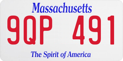 MA license plate 9QP491