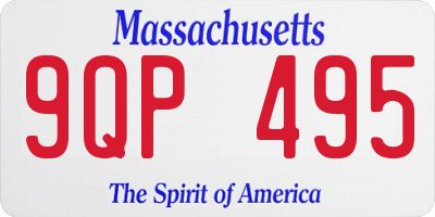 MA license plate 9QP495