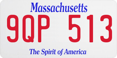 MA license plate 9QP513
