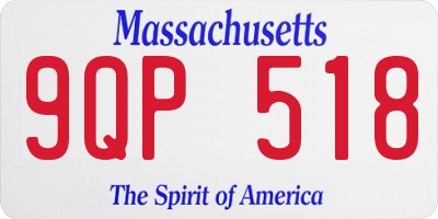 MA license plate 9QP518