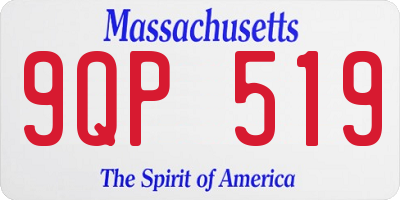 MA license plate 9QP519