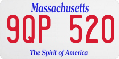 MA license plate 9QP520