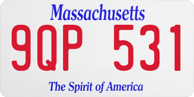 MA license plate 9QP531