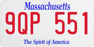 MA license plate 9QP551