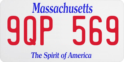 MA license plate 9QP569