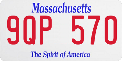 MA license plate 9QP570