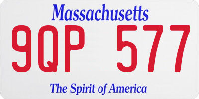 MA license plate 9QP577