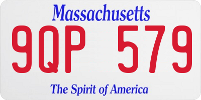 MA license plate 9QP579