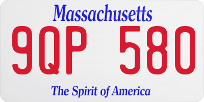 MA license plate 9QP580