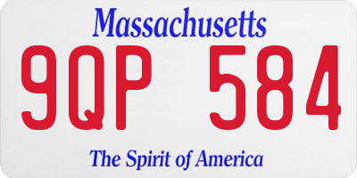 MA license plate 9QP584