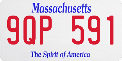 MA license plate 9QP591