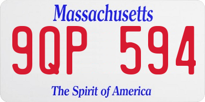 MA license plate 9QP594
