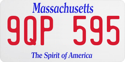 MA license plate 9QP595