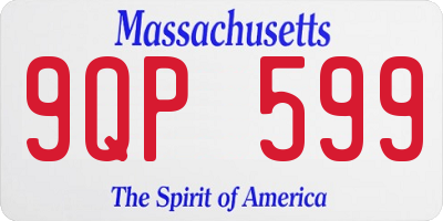 MA license plate 9QP599