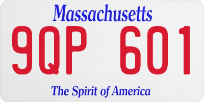 MA license plate 9QP601