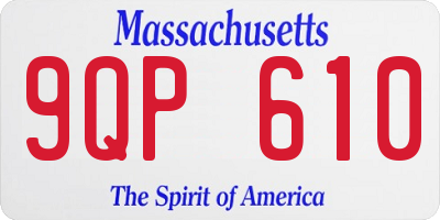 MA license plate 9QP610