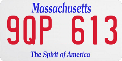 MA license plate 9QP613