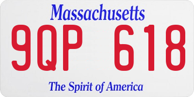 MA license plate 9QP618