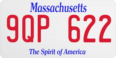 MA license plate 9QP622