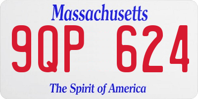 MA license plate 9QP624