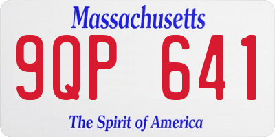 MA license plate 9QP641