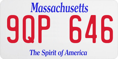 MA license plate 9QP646
