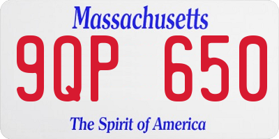 MA license plate 9QP650
