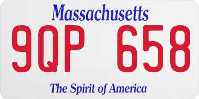 MA license plate 9QP658