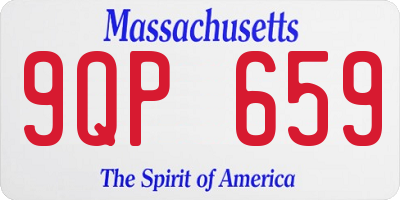 MA license plate 9QP659
