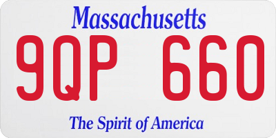 MA license plate 9QP660
