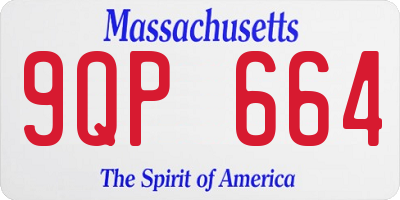MA license plate 9QP664